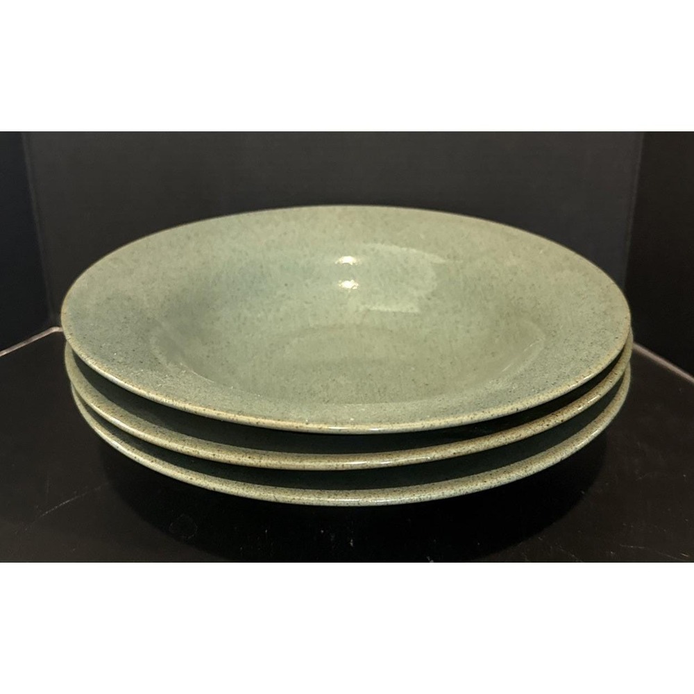 Lindt Stymeist Craftworks Green Tea Speckled Rimmed Salad Bowl Japan Set Of 3